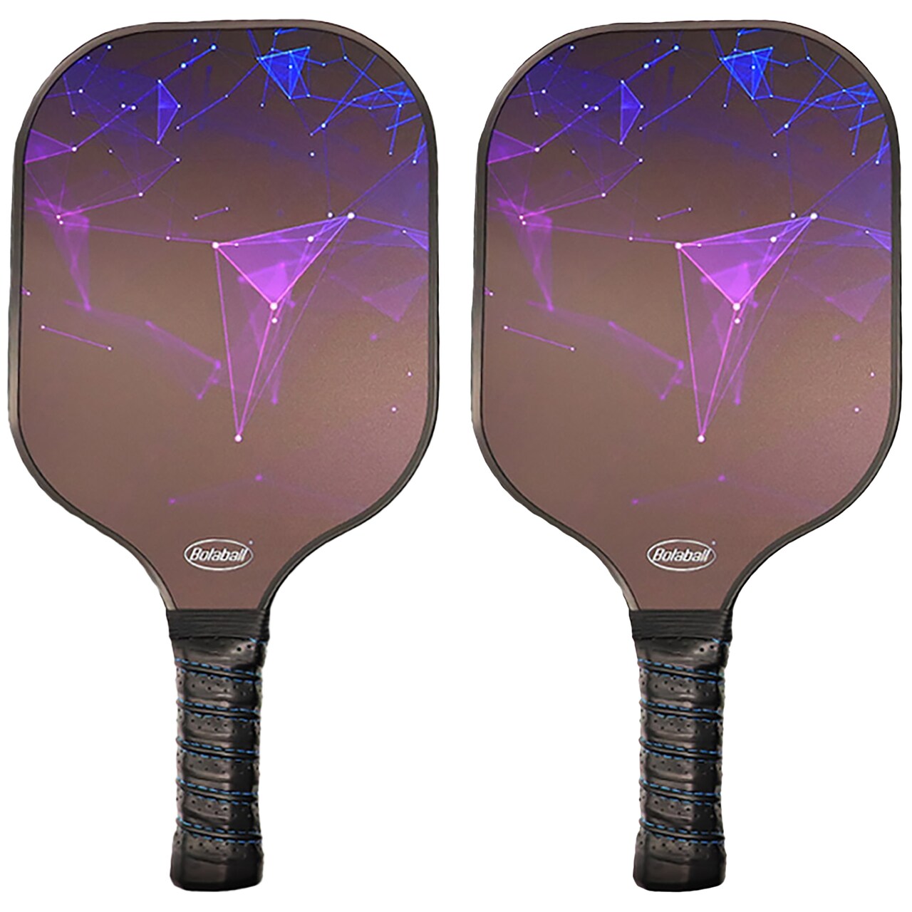 Bolaball: Pickleball Paddle Set - Indoor-Outdoor Complete Game Set, 4 Lightweight Fiberglass Rackets-4 Balls-Carry Bag, Polypropylene Honeycomb Core